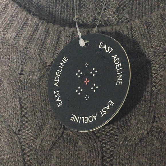 NWT East Adeline Cable Knit 3/4 Sleeve Sweater - Picture 2 of 7